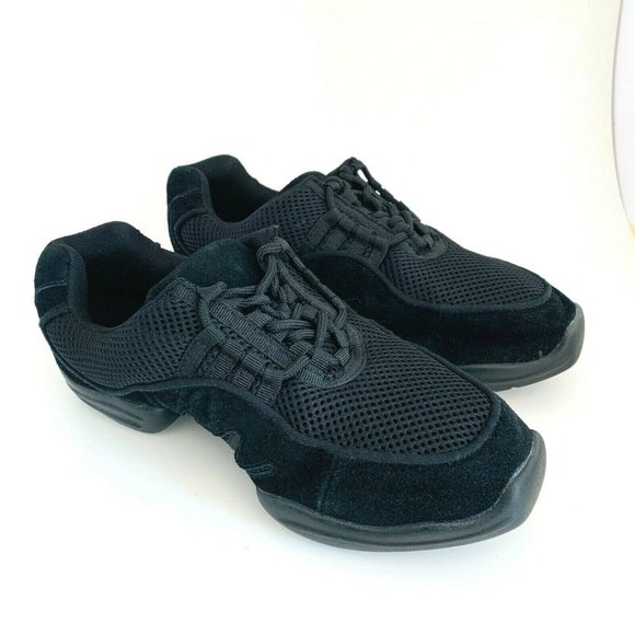 NEW Balera Unisex Suede Mesh Split Toe Dance Shoes - Picture 2 of 12